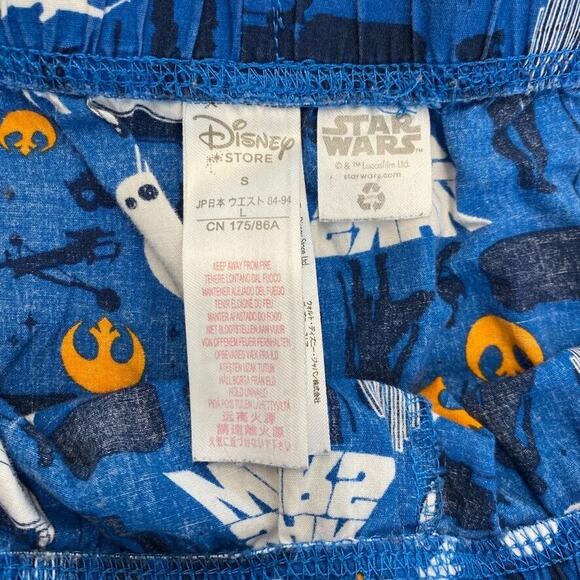 Disney Pajama Bottoms Mens Small Blue Star Wars Drawstring Loungewear Pants - Picture 2 of 11